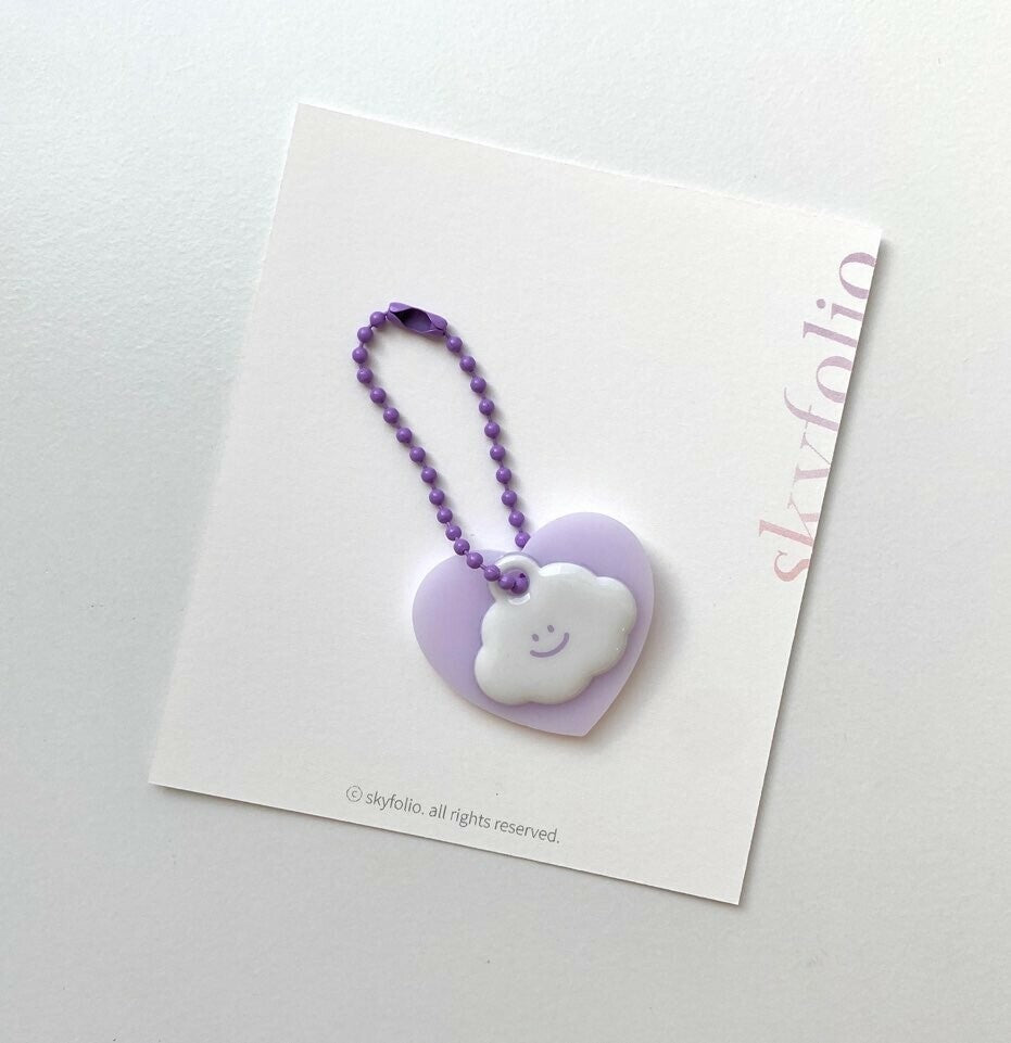 Skyfolio - cloud keyring purple