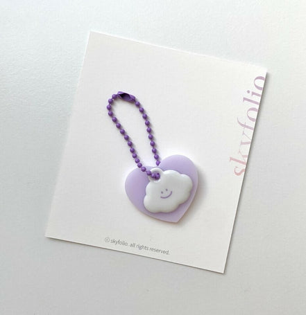 Skyfolio - cloud keyring purple