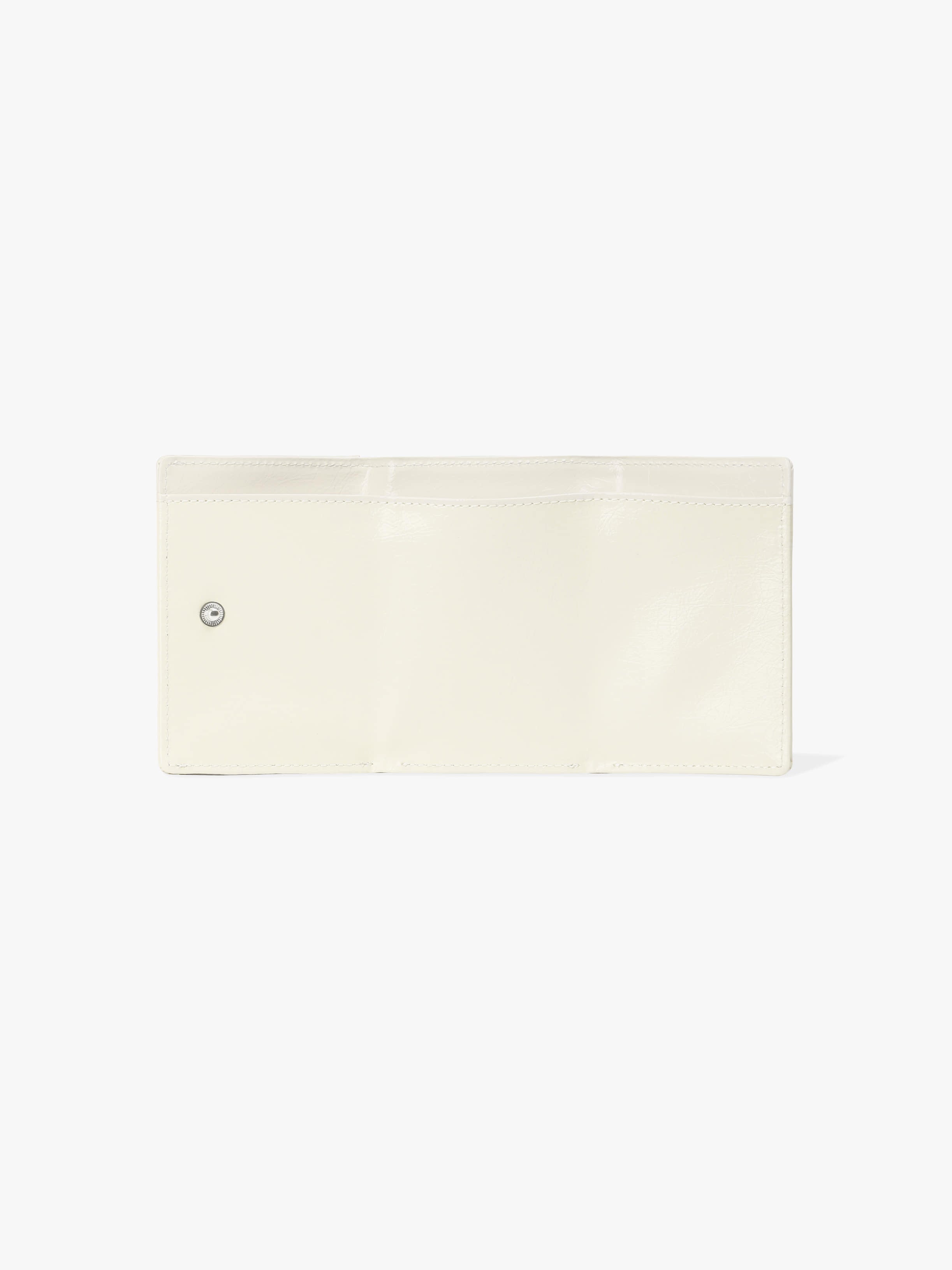 CRINKLE HALFMOON MINI WALLET (VANILLA)