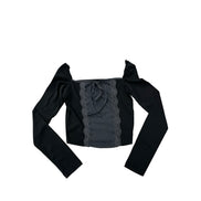 (現貨) KR TWO TONE LACE TOP (3 COLORS)