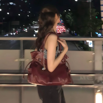 (yunjin同款) Stand Oil - Breezy Bag (Red Wine)