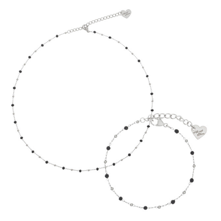 Almost Blue - BLACK BEADS CHAIN NECKLACE / BRACELET