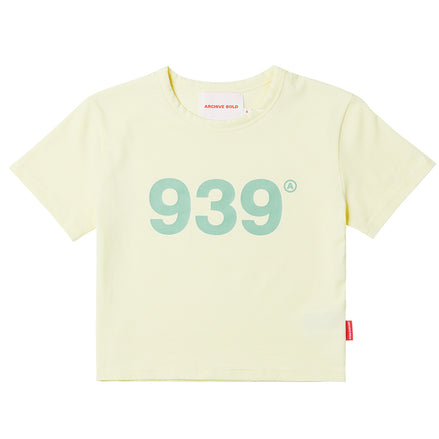 939 LOGO CROP TOP (LEMON)