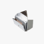 CRINKLE TRIANGLE TRIPLE WALLET (SILVER)