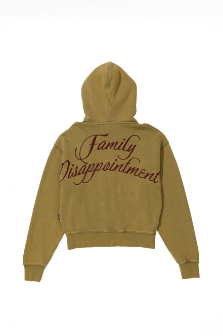 SCULPTOR - Bad Seed Washed Hoodie Zip-Up (Khaki Brown)