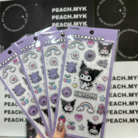 (現貨) kuromi peat mellow stickers