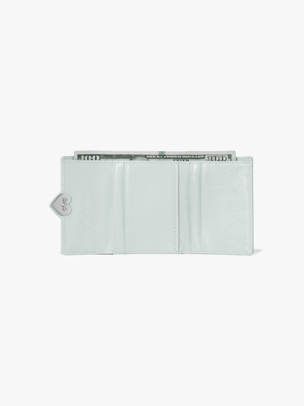 HEARTY FLAP WALLET (PALE MINT)