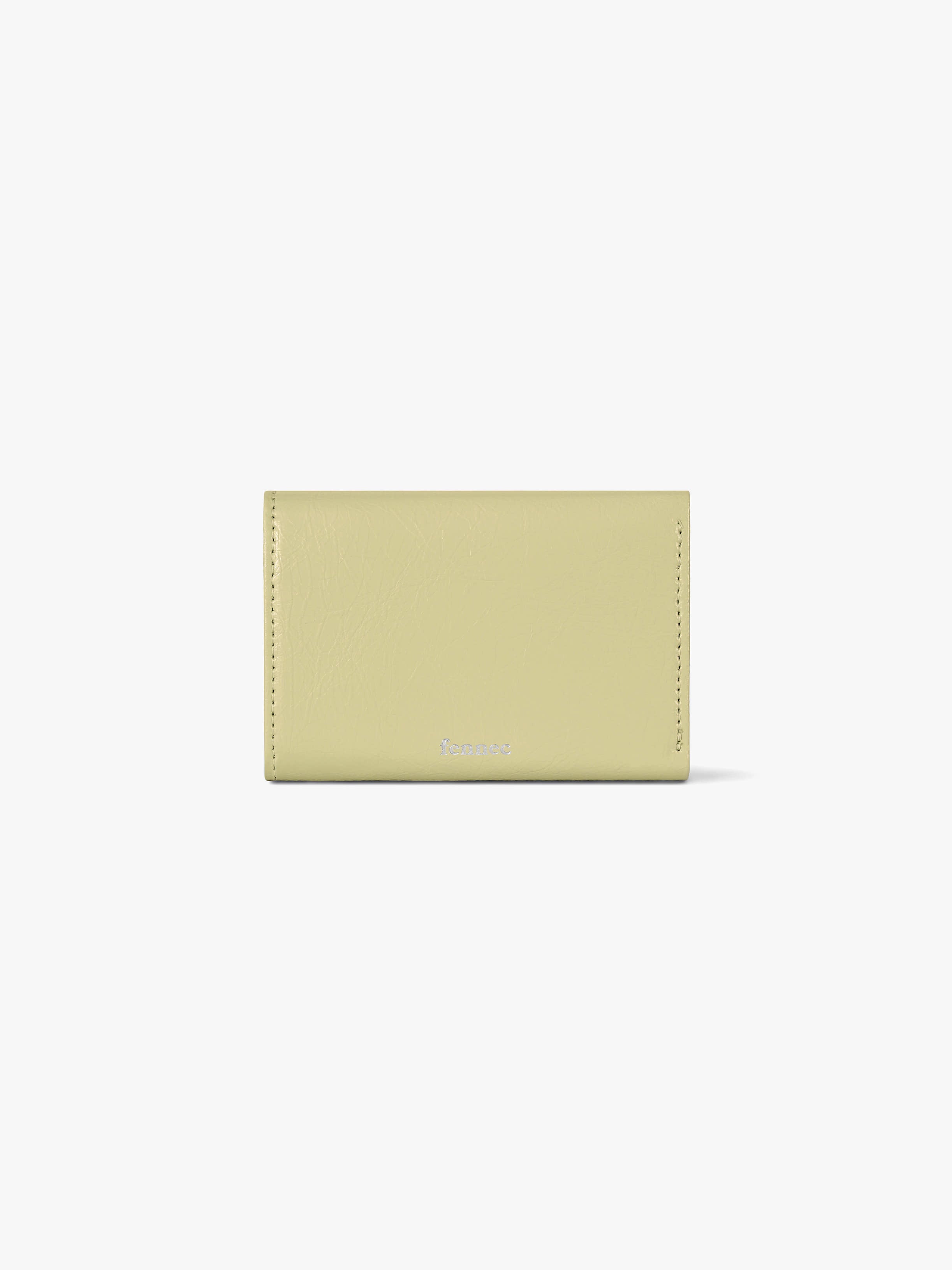 CRINKLE TRIANGLE TRIPLE WALLET (SOFT OLIVE)