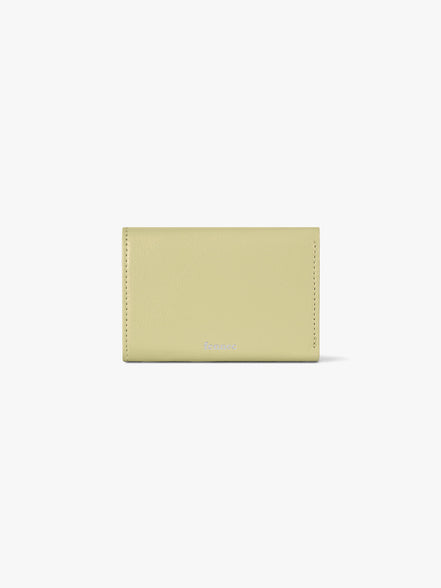 CRINKLE TRIANGLE TRIPLE WALLET (SOFT OLIVE)