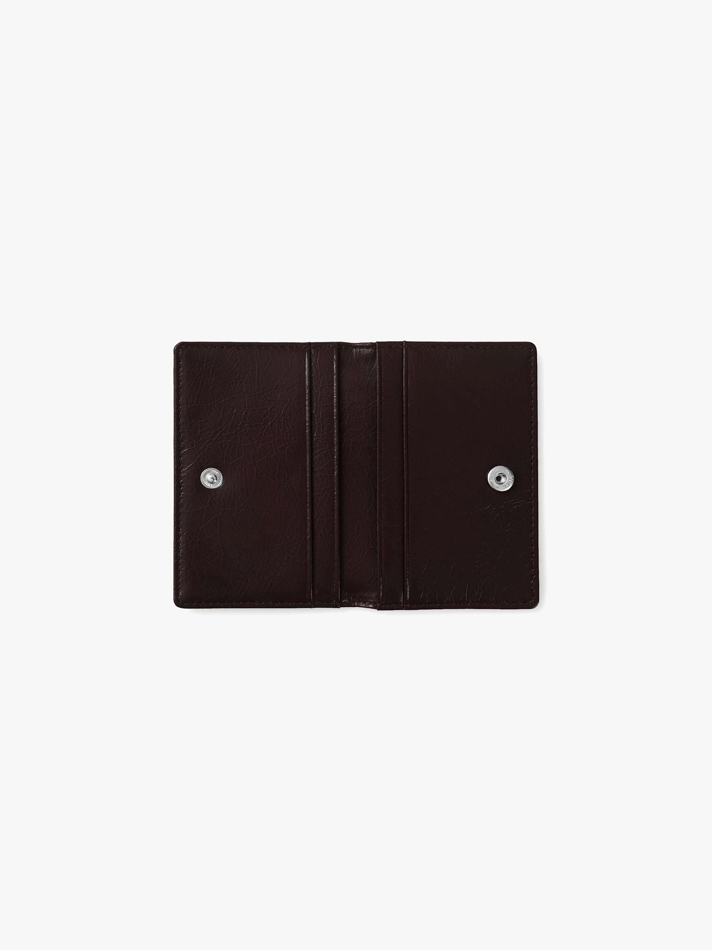 CRINKLE SOFT CARD CASE (ESPRESSO)