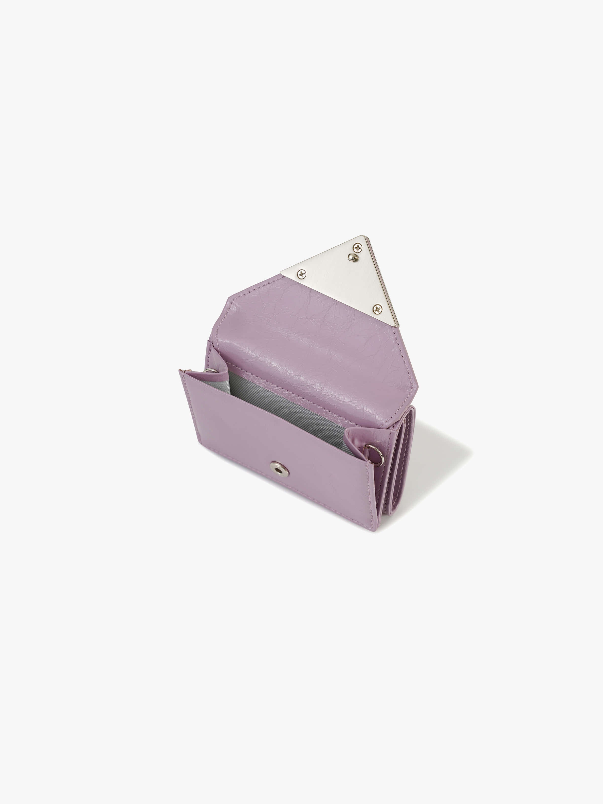 CRINKLE HALFMOON MINI WALLET (MAUVE)