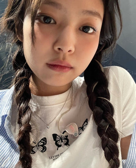 LETTER FROM MOON - Triple Butterfly Crop Short Sleeve T-Shirts (White)