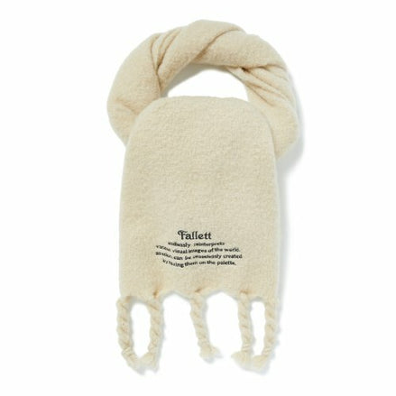 fallett - story logo long muffler (beige)