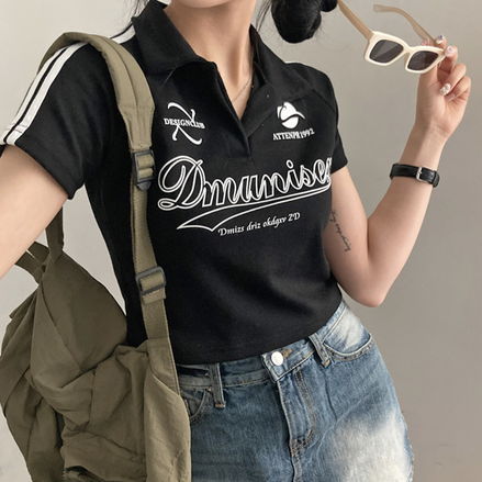 KR Y2K 彷球衣 CROP TEE 4 COLORS