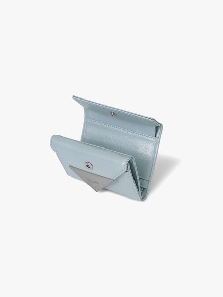 CRINKLE TRIANGLE DOCO WALLET (HAZE BLUE)