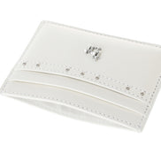 THREE TIMES - Classic stud card holder (Ivory)