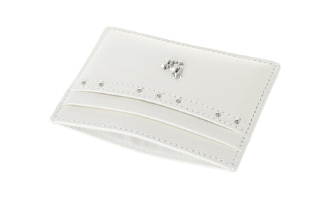 THREE TIMES - Classic stud card holder (Ivory)