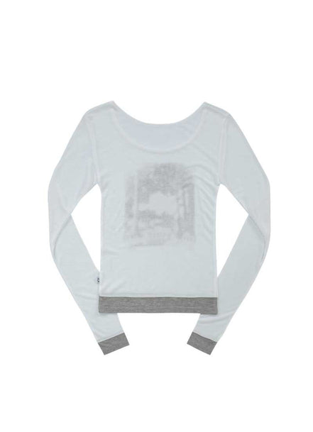 [karina同款] as"on - FOREST LAYERED T (WHITE)