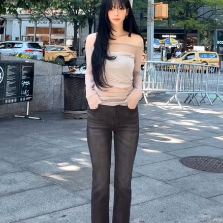 [karina同款] 5501 bootcut black jeans