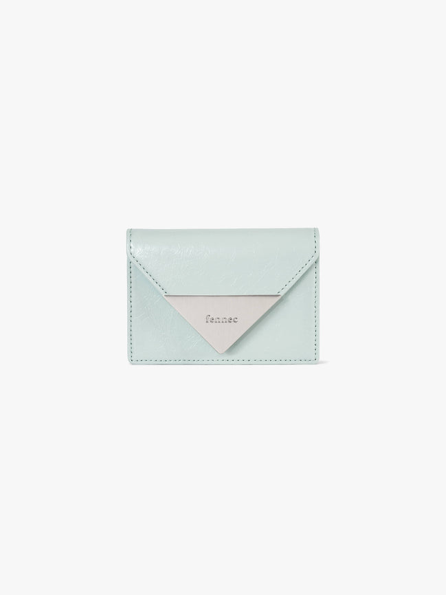 CRINKLE TRIANGLE ACCORDION POCKET (PALE MINT)
