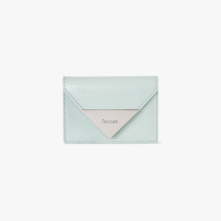 CRINKLE TRIANGLE ACCORDION POCKET (PALE MINT)