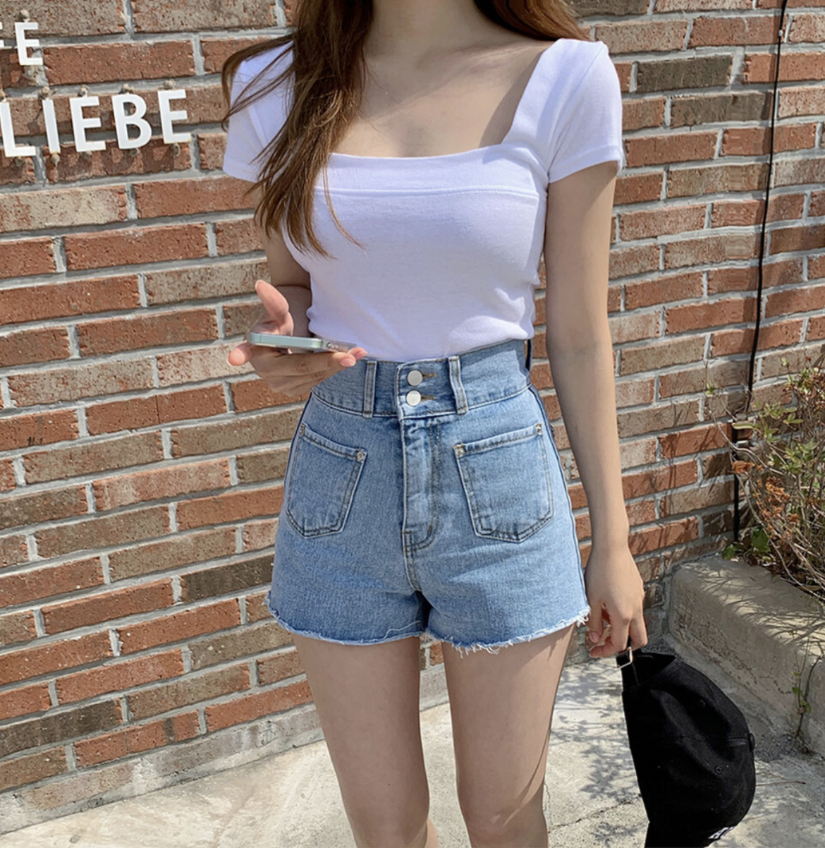 KR SQUARE NECK TEE (3 COLORS)
