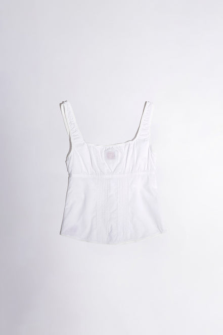 (現貨) SCULPTOR - Pintuck Lounge Sleeveless Top (White)