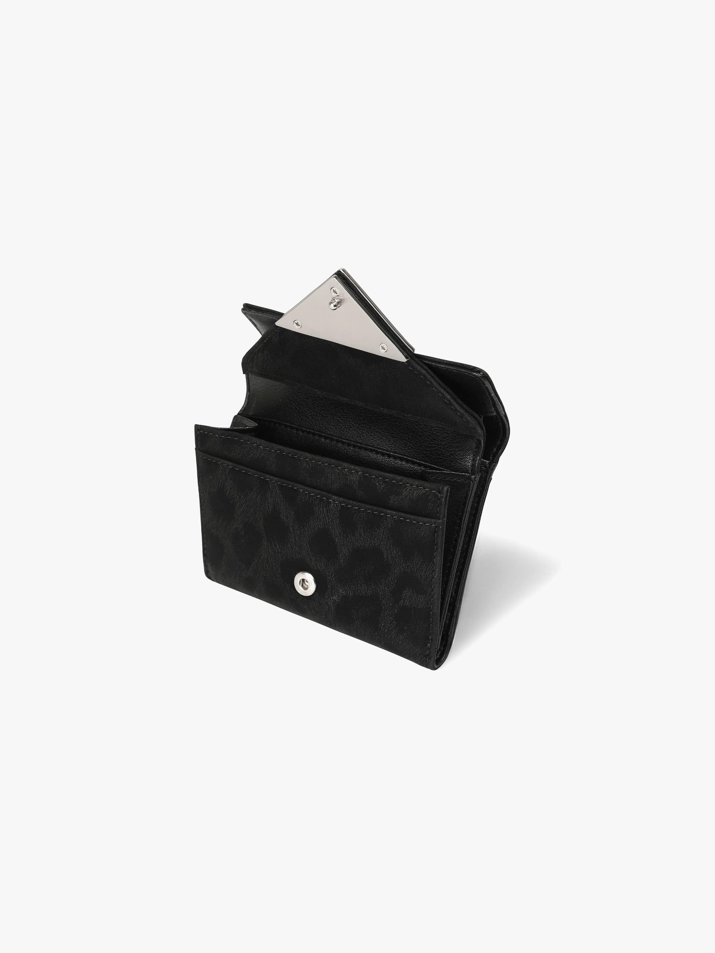 TRIANGLE DOCO WALLET (LEOPARD BLACK)