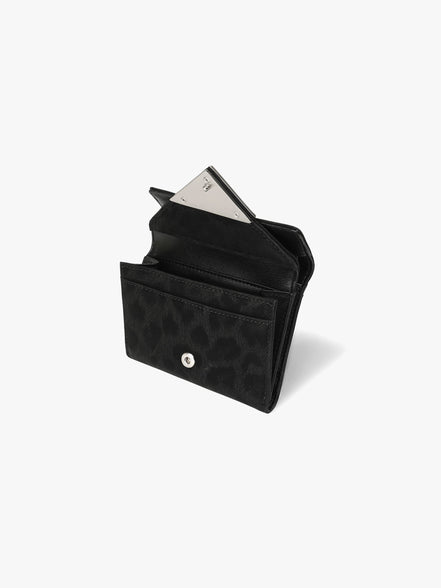 TRIANGLE DOCO WALLET (LEOPARD BLACK)
