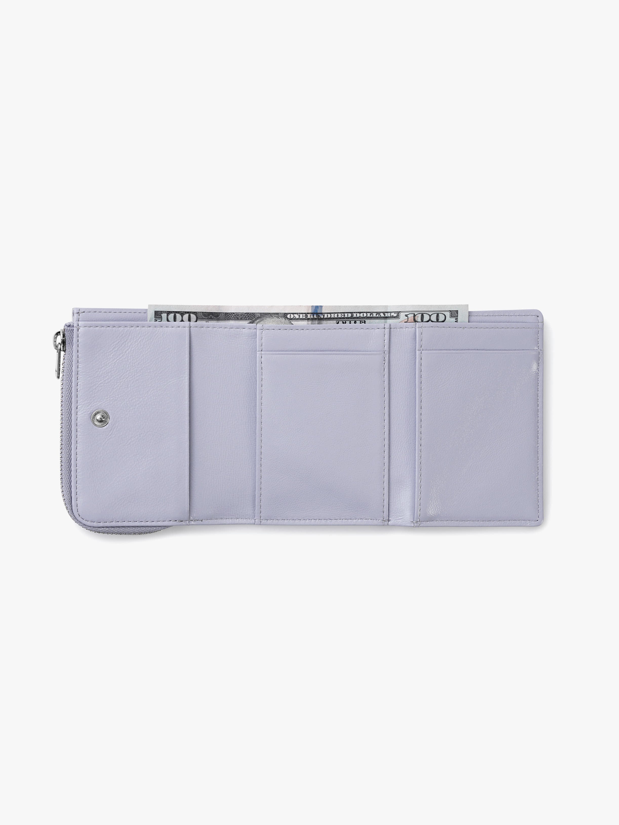 HEARTY ZIPPER WALLET (MISTY LAVENDER)