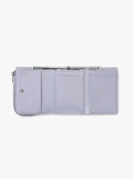 HEARTY ZIPPER WALLET (MISTY LAVENDER)