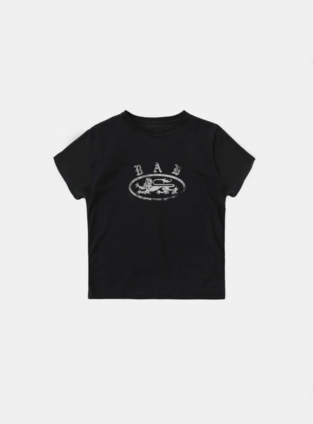 Bad Blood - crack print t-shirt (Black)