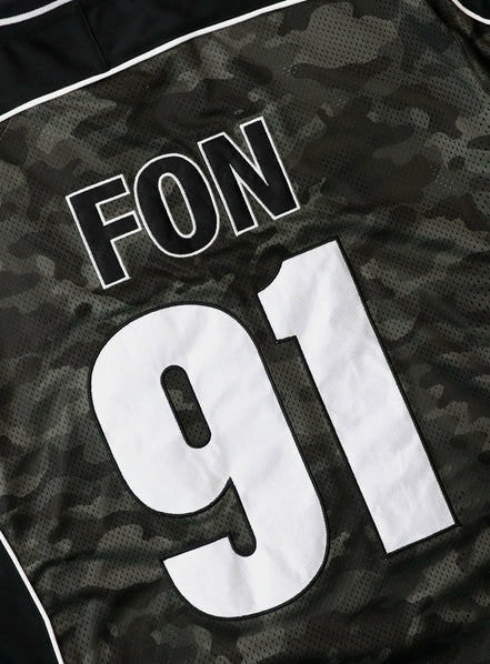 bad blood - FON V-Neck Jersey Short Sleeve (Green Camo)