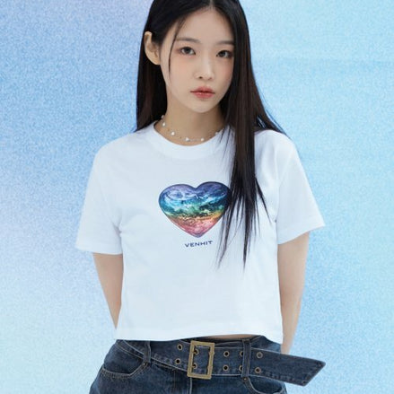 VENHIT - RAINBOW CROP TEE 4 COLORS