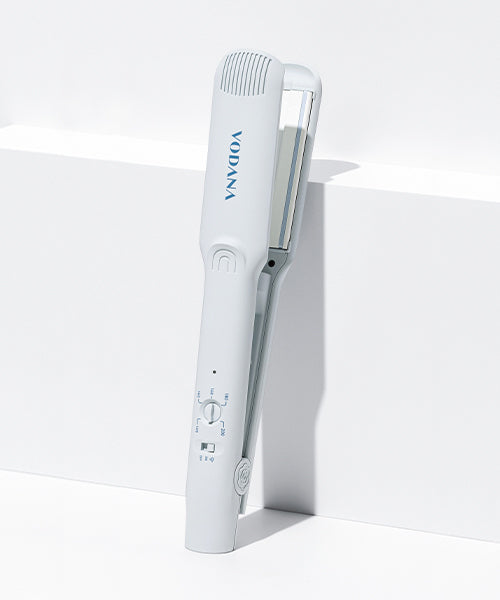 Vodana - moisture steam wide flat iron (blue grey)
