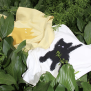 AEAE - FLASHED CATS EYE CROP T-SHIRTS [WHITE]