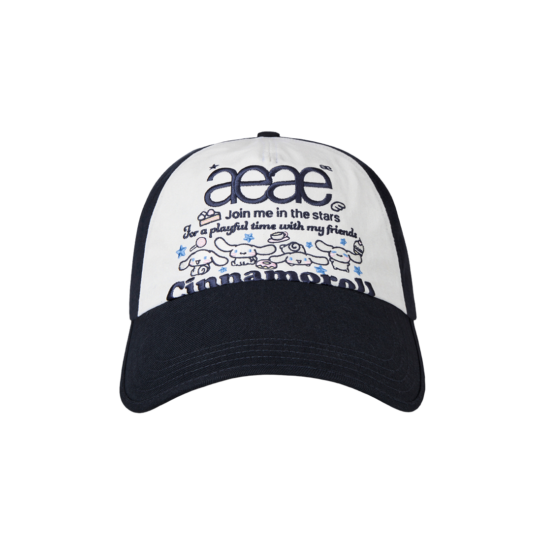 (現貨) aeae x cinnamoroll - Cinnamoroll Web Logo 5 Pannel Cap (NAVY)