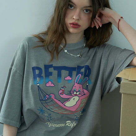 CPGN STUDIO - BETTER HOPPI PIGMENT TSHIRT (GHOST GREY)