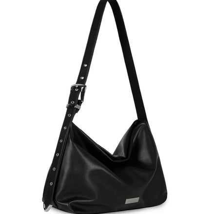 Rock Cake - Punching Belt Strap Shoulder Bag (Black)