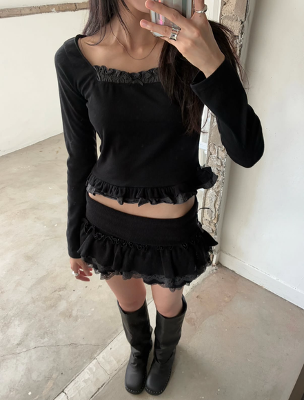 KR DOTTIE RIBBON TOP (3 COLORS)