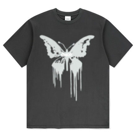 MAHAGRID - BUTTERFLY GOTH TEE (CHARCOAL)