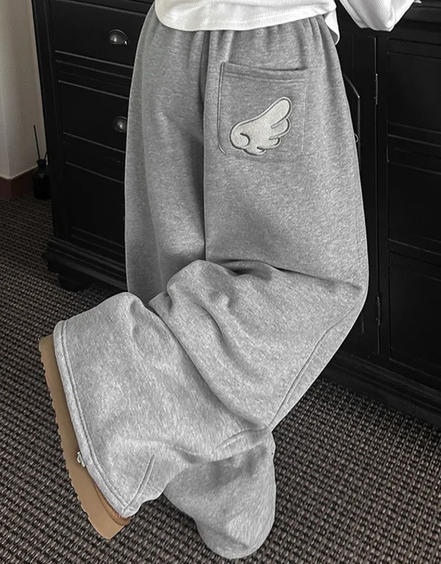KR ANGEL WING FLEECE PANTS (4 COLORS)