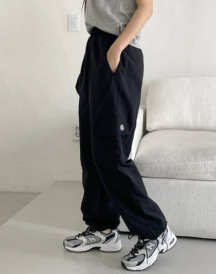 MUAHMAUH - ONE POCKET CARGO WIDE BANDING PANTS 3 COLORS