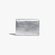 CRINKLE TRIANGLE TRIPLE WALLET (SILVER)