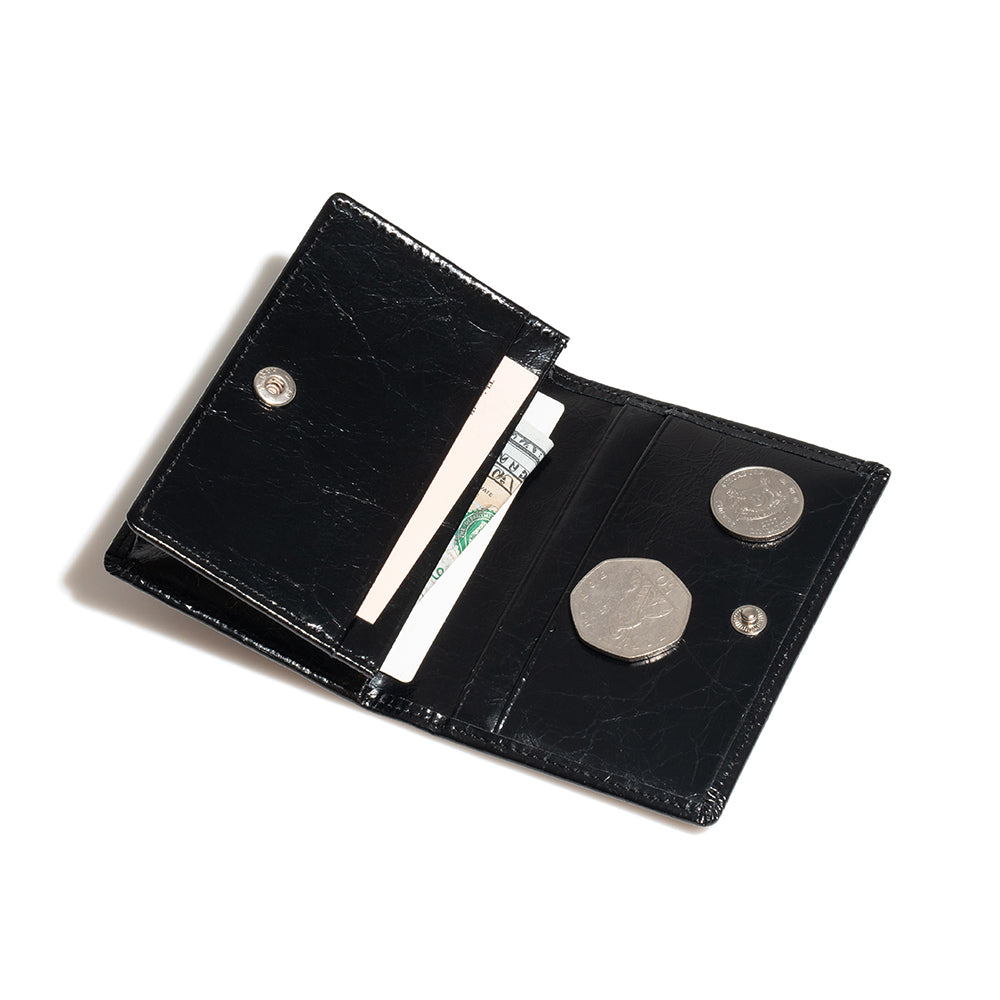 CRINKLE NAME POCKET (BLACK)