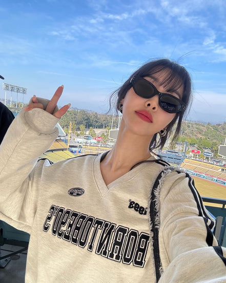 [YUJU同款] 1993studio - 90S track sweatshirts (oat beige)