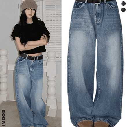 KR STRAP DENIM PANTS (4 COLORS)