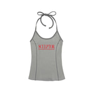 SCULPTOR - Classic Logo Halter Top (Gray)