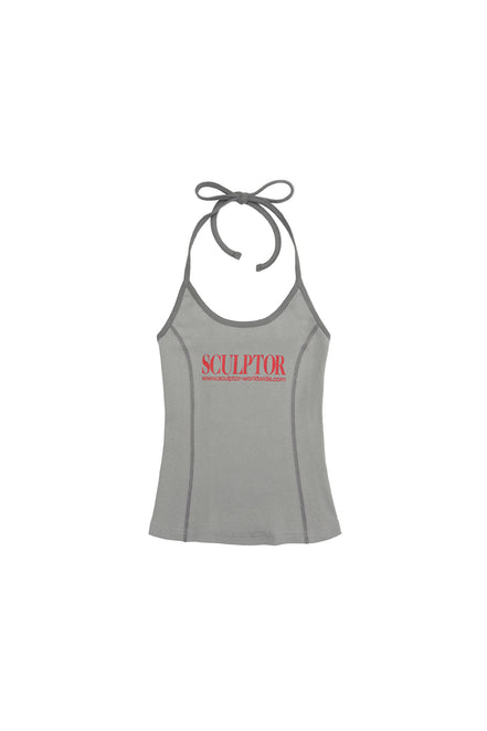 SCULPTOR - Classic Logo Halter Top (Gray)