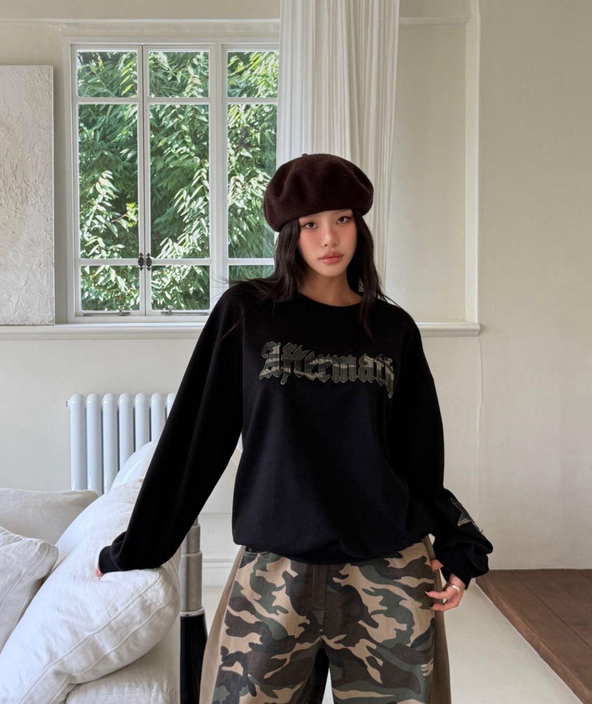 KR CAMO AFTER SWEATSHIRT (BLACK)